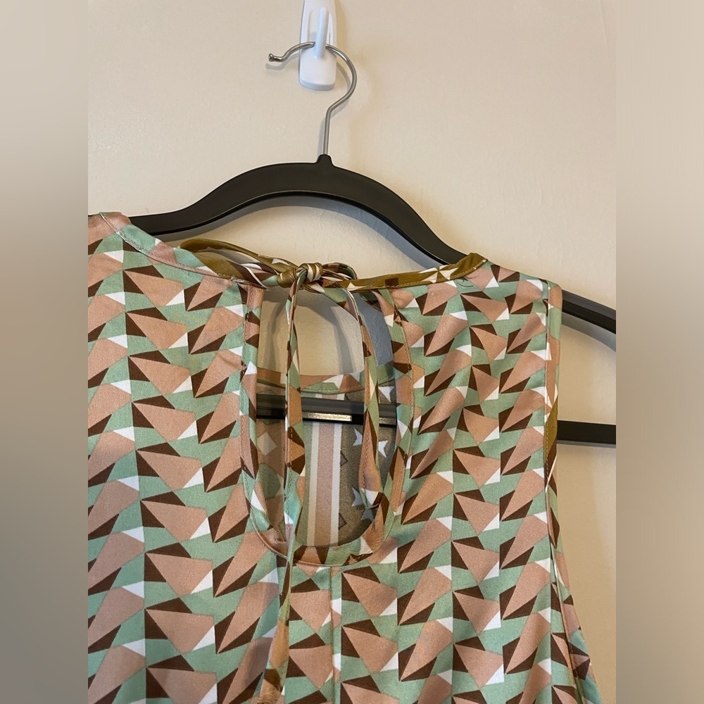 House of Harlow 1960 CLOSET CLEANOUT Midi Dress-Geometric-gold/Green-Size M - Picture 6 of 8